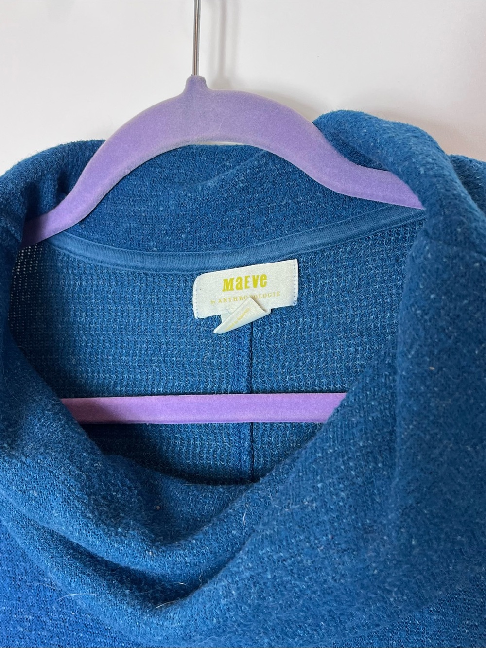 Maeve Anthropologie Blue Risa Hacci
Tunic Cowl Neck Sweater Cozy Women's Small - Picture 4 of 6